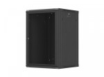Lanberg Szafa instalacyjna rack wisząca 19 cali 18U 600x600 czarna drzwi perforowane (flat pack)